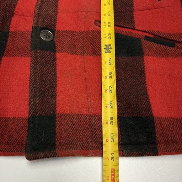 Vintage 50s Chippewa Coat Mens Large 23.5x31 Red Buffalo Plaid Hunting Outdoor - Picture 8 of 10